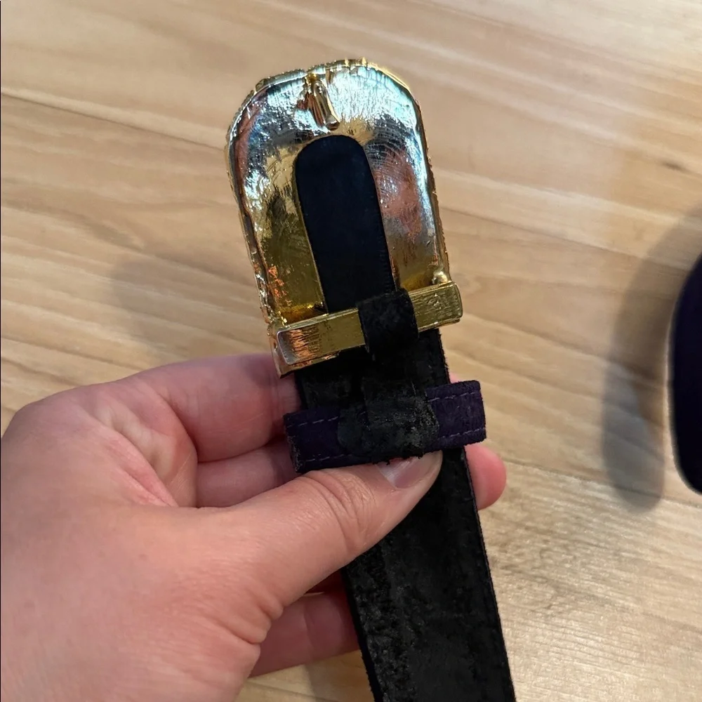 Carlisle Gold and purple velvet women’s belt